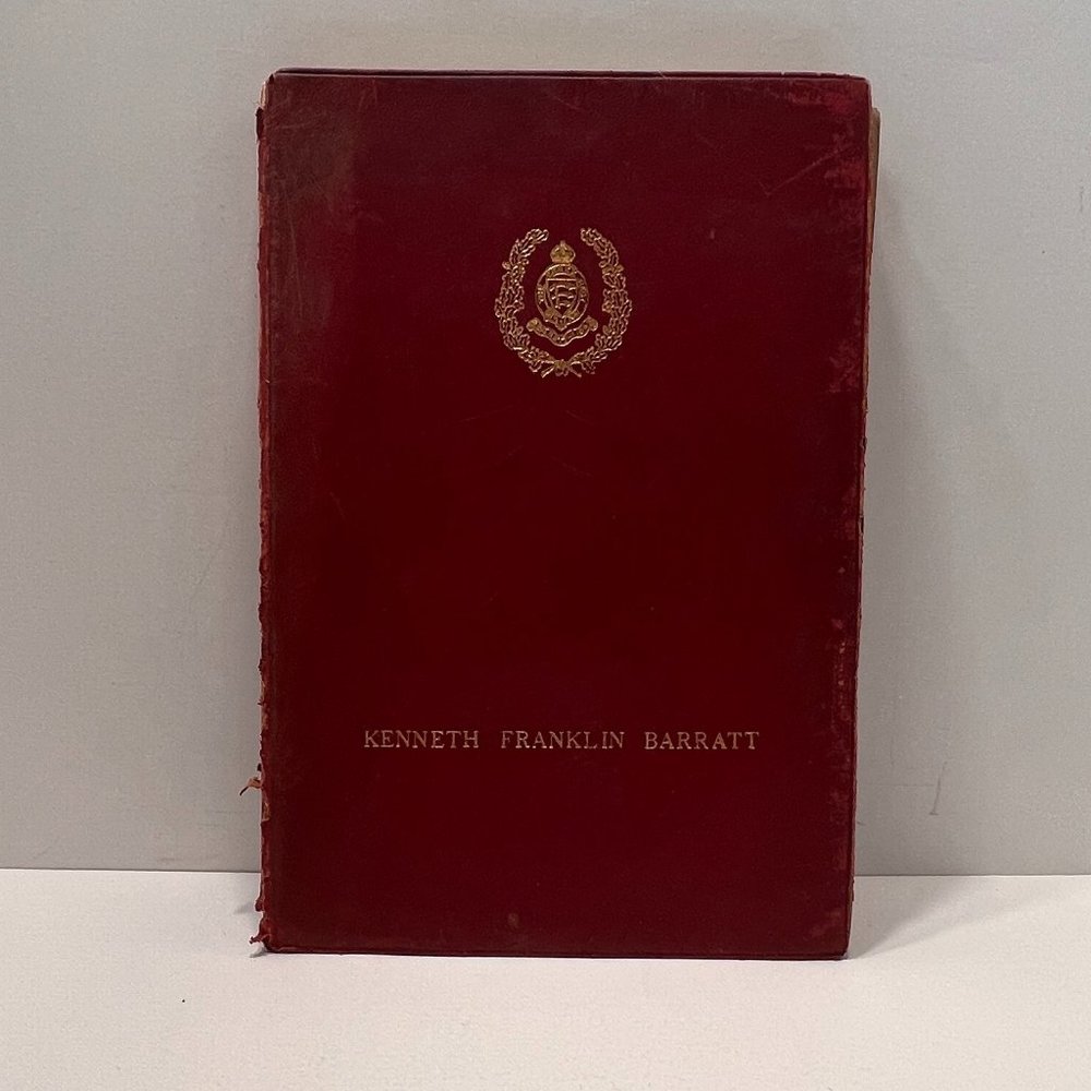 Memento of Kenneth Franklin Barratt Privately Published Book Battle of the Somme